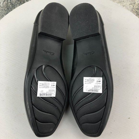 Clarks Collection Women's Size 8M Juliet Coast Black Leopard Brown Penny Loafers - Picture 9 of 13